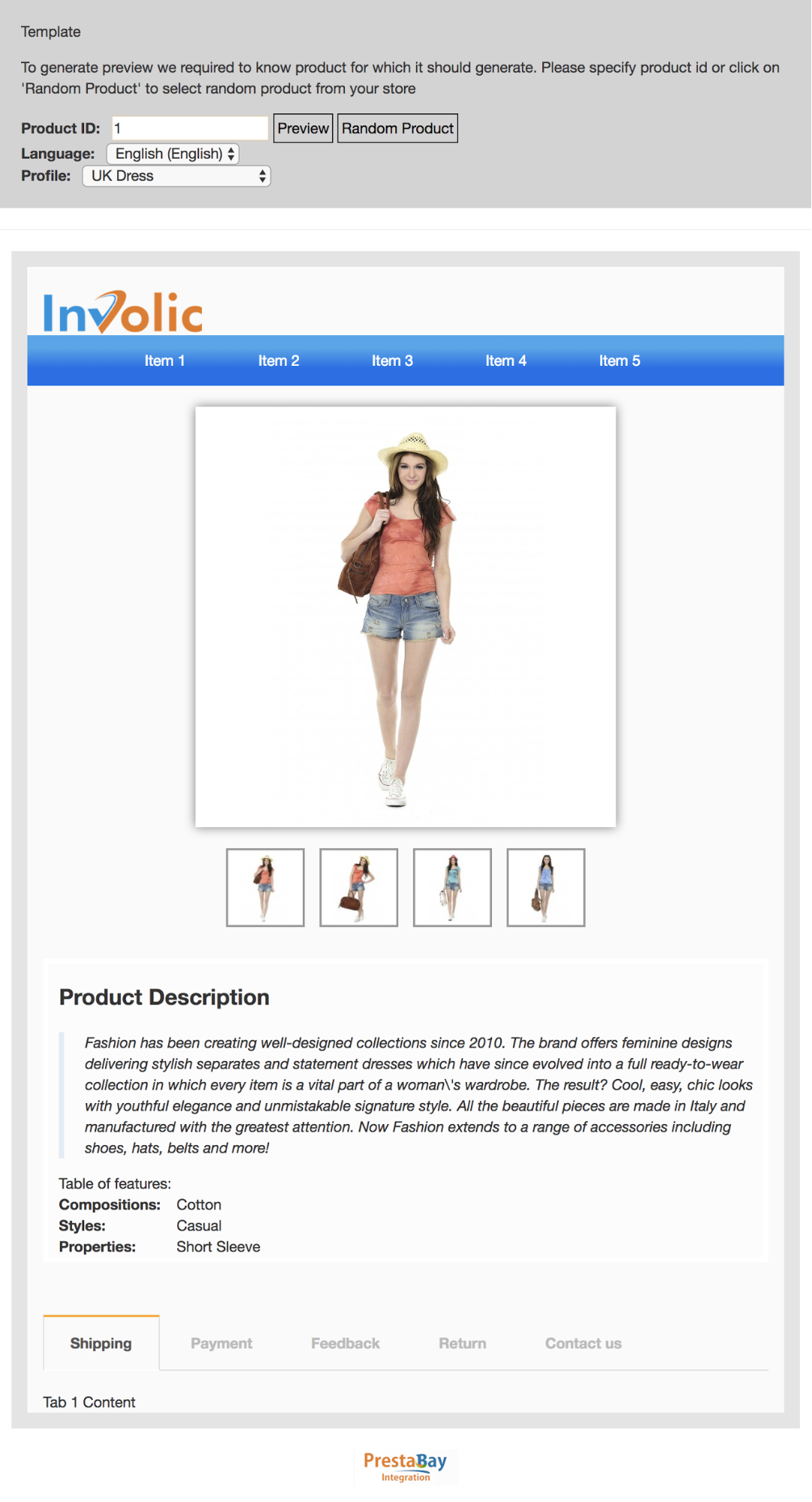 how to create custom template for ebay description